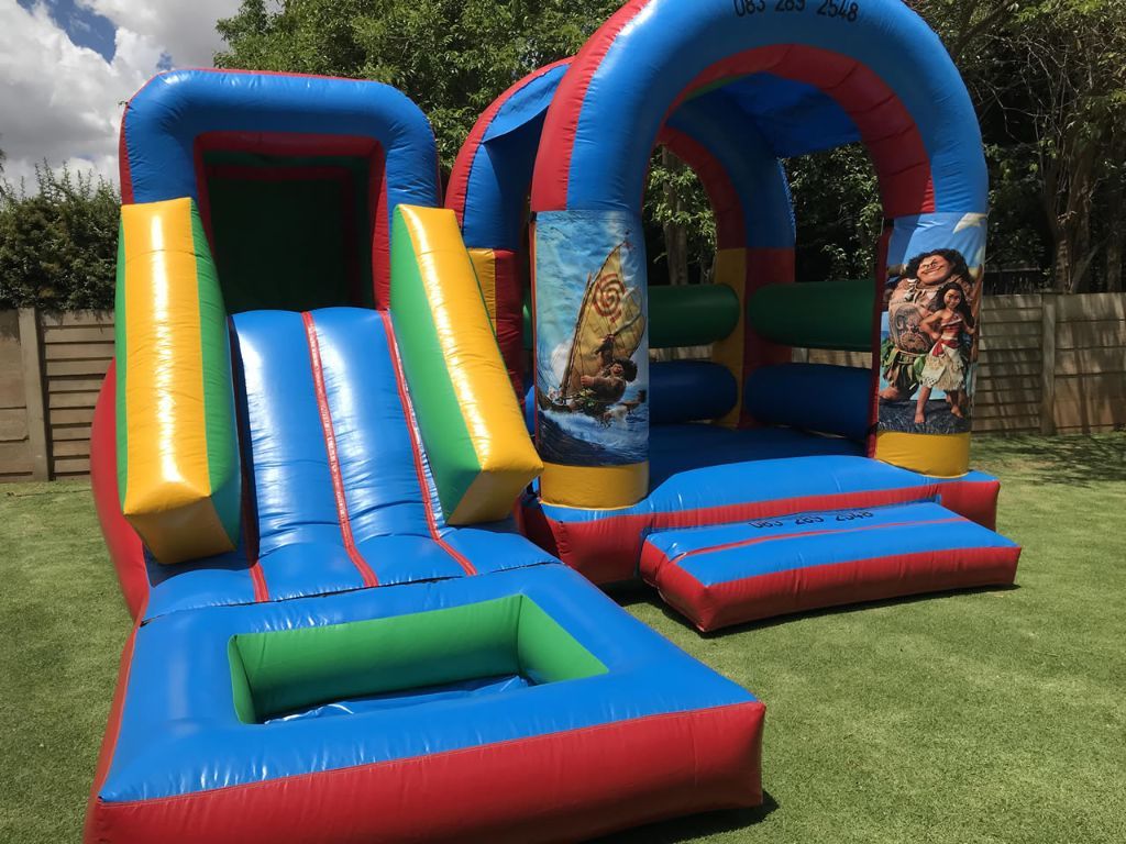 Combo jumping castle with slide for children's parties